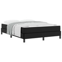 cama matrimonial  cama para adulto  estructura de cama con colchon negro 140 x 190 cm tela