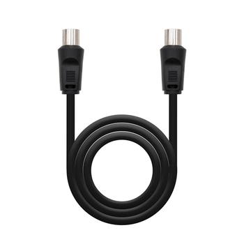 CABLE ANTENA NANOCABLE COAXIAL MACHO A COAXIAL HEMBRA 1.8METROS NEGRO 10.26.0202