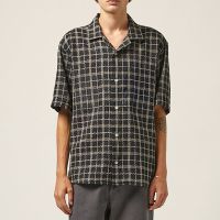 corridor wavy cotton-blend shirt - l