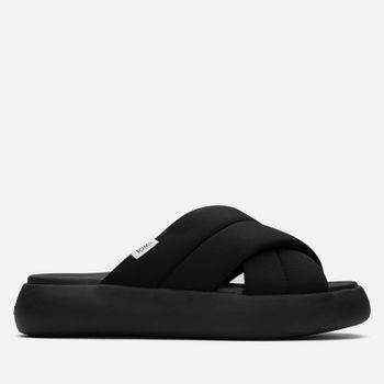 TOMS Women's Alpargata Mallow Crossover Vegan Sandals - Black/Black - UK 3