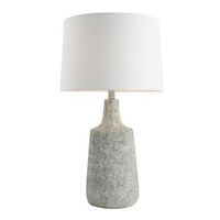 lampara de sobremesa grande en look piedra caro - blanco