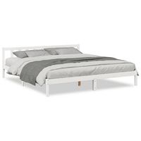 cama extralarga sin colchon madera maciza pino blanca 180x220cm vidaxl