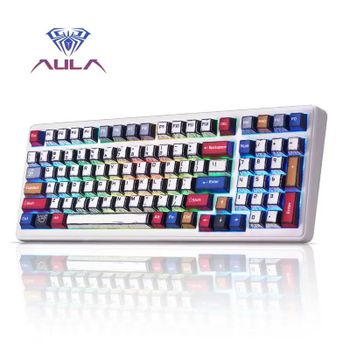 Nuevo Teclado mecánico para juegos AULA F75/F99 Pro, teclas de cómic PBT, retroiluminación RGB, enchufe caliente, teclado personalizado para oficina