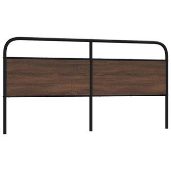 Cabecero De Repuesto De Acero Y Madera De Ingeniería Marrón Roble 190 Cm Vidaxl