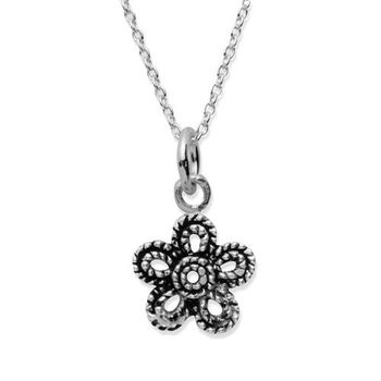 Cadena de plata 925 con colgante de flor