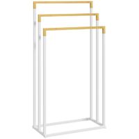 toallero escalera 45x225x86 cm blanco y natural