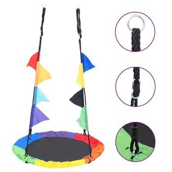 Columpio Arco Iris Con Banderines 100 Cm Vidaxl