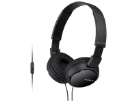 auriculares - sony mdr-zx110ap con cable microfono 12 hz- 22khz 98 db de diadema supra-aural negro