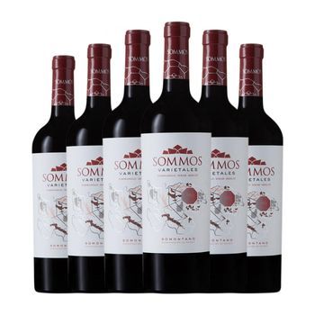 Sommos Vino Tinto Varietales Somontano Crianza 75 Cl 13.5% Vol. (pack De 6 Unidades)