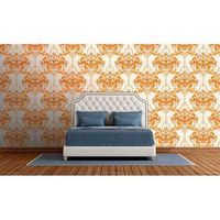 fotomural vinilo zen lampara barroca naranja 350 x 250 cm