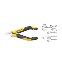 wiha alicates de corte diagonal professional esd con cabeza semi-redonda estrecha con chaflan pequeno 26826
