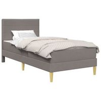 estructura de cama taupe 100 x 200 cm poliester vidaxl