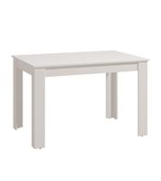 mesa de comedor extensible en color blanco 76 x 120-160 x 80 cm