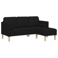 juego de sofa negro 173 x 131 x 67 cm poliester vidaxl