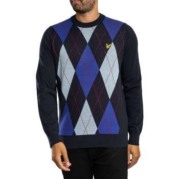 Lyle & Scott Jersey Jersey de punto con cuello redondo y estampado de rombos. para hombre