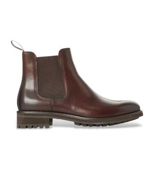 Polo Ralph Lauren para hombre. 812754385003 Botines de piel Bryson marrón (42), Plano, Ninguno, Casual