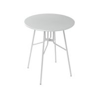 mesa de balcon de exterior de hierro metal redonda o 64 cm gris taltal