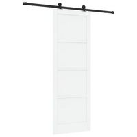 puerta corredera blanco y negro 83 x 232 cm vidaxl