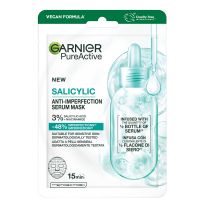 garnier salicylic anti-imperfection serum face mask 3 niacinamide  salicylic  aha  centella asiatica 28g