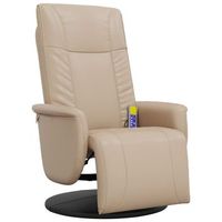 sillon reclinable masaje reposapies cuero sintetico capuchino cfw861120