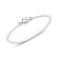 anillo de diamantes para mujer en oro blanco 14 quilates