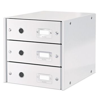 Leitz 6048 WOW cajonera blanco metalizado (3 cajones)