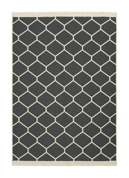 Alfombra reversible Skyla antracita 60x90 cm