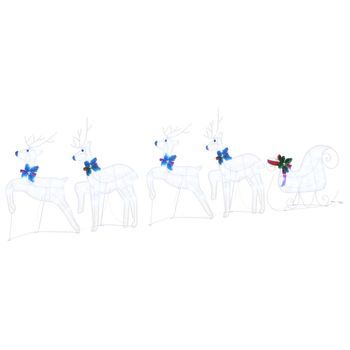 Renos Led 5 Uds. 43 X 18 X 66 Cm Tela Vidaxl