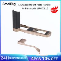 empunadura en forma de l smallrig para panasonic lumix l10 de titanio con mango de silicona integrado y placa de liberacion rapida arca-swiss