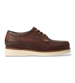 Polo Ralph Lauren para hombre. 812P15873001 Mocasines de piel Ranger marrón (40), Plano, Ninguno, Casual