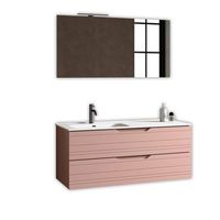 composicion bano lavabo izquierda 4 piezas solmira rosa empolvado en mdf
