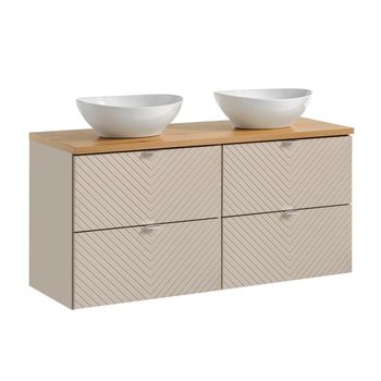 Mueble doble lavabo 120cm y madera paneles de melamina y de mdf