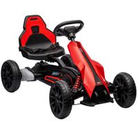 homcom kart coche electrico infantil 12v de 3 a 8 anos velocidad 3-5kmh y cinturon de seguridad 100x58x585cm rojo   aosom espana