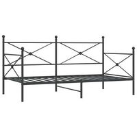 cama individual  cama para adultos  sofa cama sin colchon terciopelo negro 100x200 cm acero