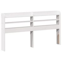cabecero de cama con estantes madera maciza pino blanco 140 cm