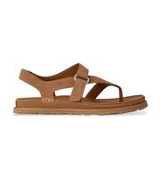 ugg para mujer 1175134 sandalias de piel goldengaze toe post marron 36 plano velcro casual