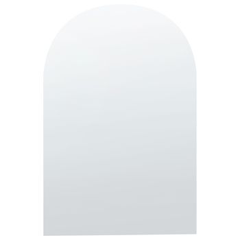 Espejo De Pared De Vidrio Plateado 50 X 75 Cm Sin Marco Forma Arqueada Annecy