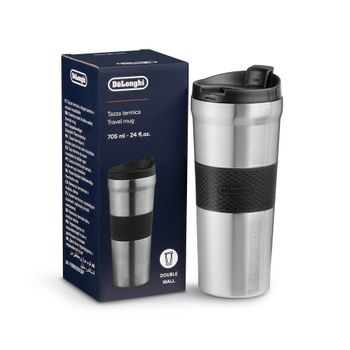 De'Longhi Taza de viaje de acero inoxidable de doble pared, 705 ml DLSC083