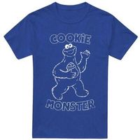 sesame street camiseta simple cookie para mujer