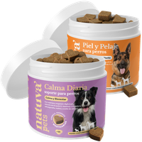 calma  piel y pelaje para perros - pack calma  brillo natuva pets 240 masticables - bienestar emocional piel sana y pelo brillante - con l-triptofano omega 3 biotina y zinc