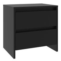 mesilla de noche  mesita de noche madera de ingenieria negro 45x345x445 cm