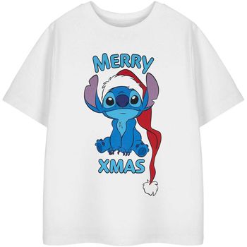 Disney Camiseta Merry Xmas para niña