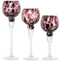 set 3 copas  moteado negro