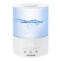 aigostar misty - humidificador aceites esenciales y difusor de aroma difusor ultrasonico para bebes humidificadores modo reposo y apagado automatico 7-colore led temporizador 8h 2 niveles nebulizacion