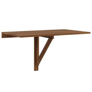 Mesa De Pared Plegable Contrachapada Marrón Roble 100x60x56 Cm Vidaxl
