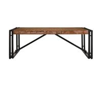 mesa de centro multicolor 100x100x35 cm madera maciza reciclada