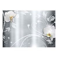 papel pintado 3d - orchids on steel 200x140 cm