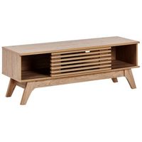 mueble de tv madera clara estante almacenaje gestion de cables moderno toledo