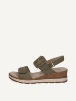 caprice heeled sandal khaki made of leather without heel size 40