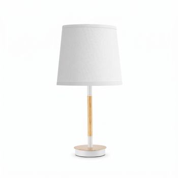 Sobremesa alondra 1xe14 blanco-haya/blanco 45x25x25cm